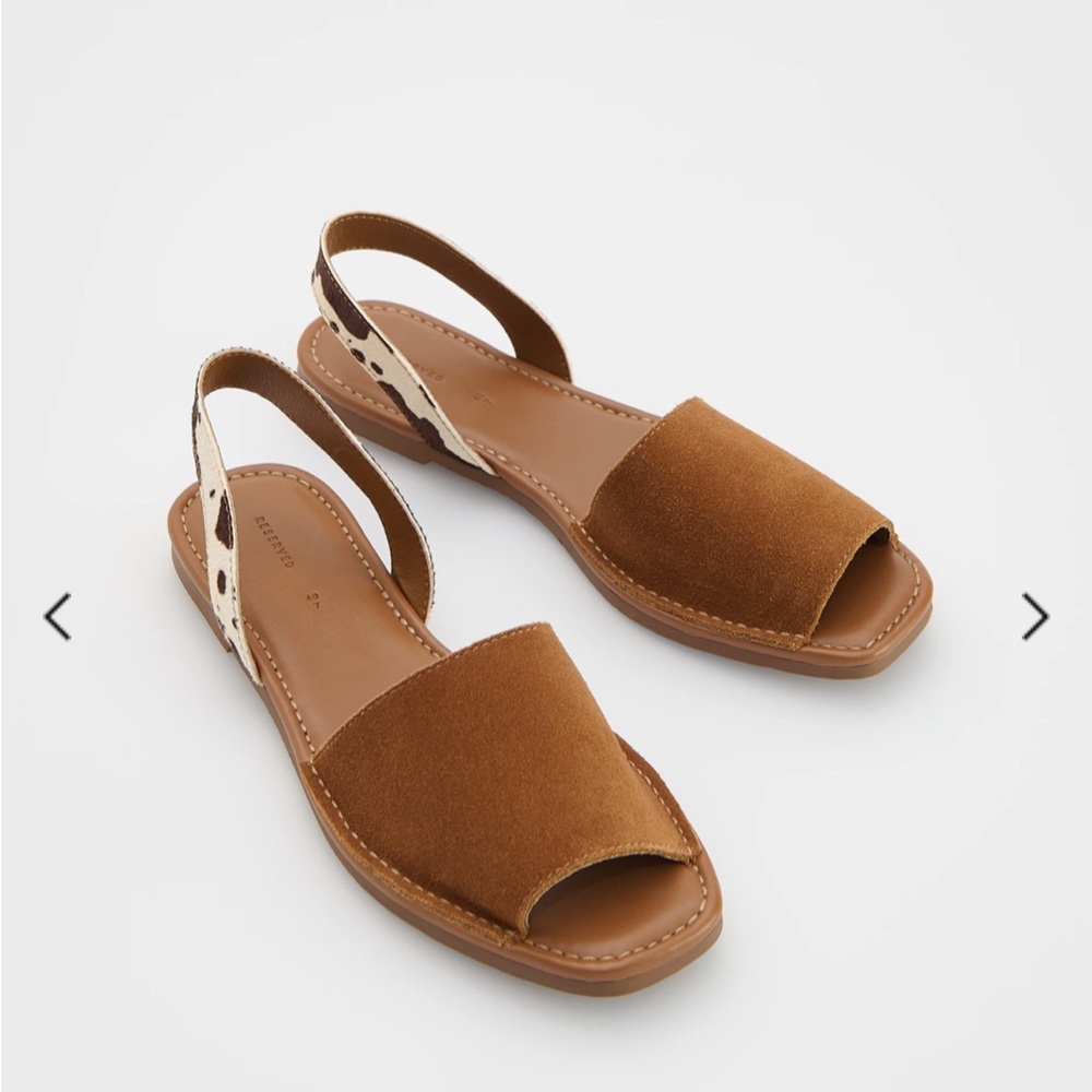 Reserved Tan and Cream Slingback Sandals